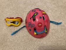 ? ADORABLE VINTAGE ZAPF ? BABY BORN DOLLS 2003 CYCLE BIKE HELMET & GOGGLES ?