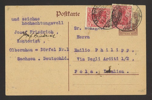 German reich 1921 postcard - reich,