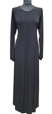 Womens Plain Abaya Black with Pockets New Burkha Jilbab Long Jersey Maxi Dress