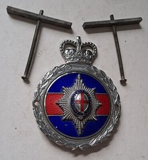 VINTAGE J R GAUNT COLDSTREAM GUARDS CAR BADGE / RADIATOR GRILLE / QUEENS CROWN