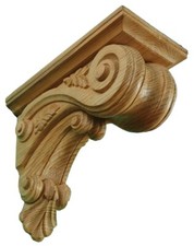 Wooden Architectural Ceiling Corbel - Hand Carved Feature Soffit Bracket - PG790