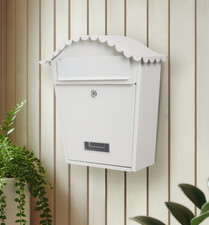 Post Box White Wall Mounted