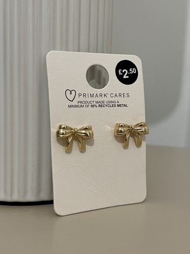 Primark gold bow stud earrings - primark,