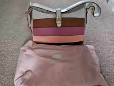 Radley Linden Gardens Chalk Striped Shoulder  Bag BNWOT 
