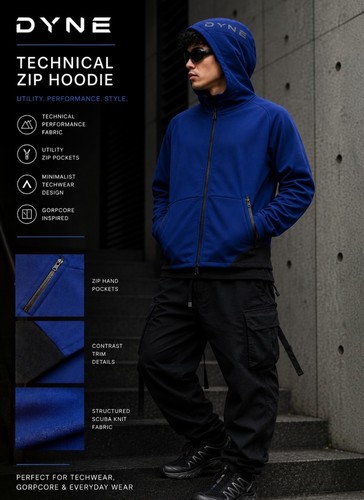 Dyne techwear scuba zip - scuba,