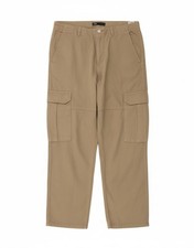 ZARA Mens Straight Cargo Trousers EU 42 Large W32 L30 Beige Cotton BJ03