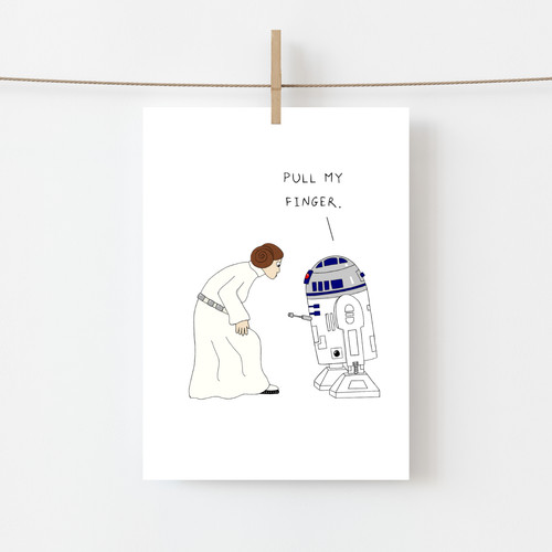 Star wars pun card - star,