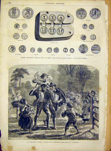 Original old antique - old, print