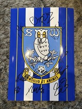 Sheffield Wednesday Signed Squad  Team Badge Crest A4 Photo 24/25 Autograph