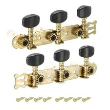 Acoustic Classical Guitar Machine Heads Tuning Keys Pegs, Black Buttons, 1 Set