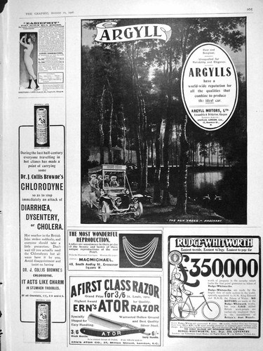 Old antique print - antique, argyll