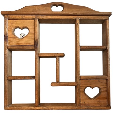 Shelf heart cutout wooden - heart,