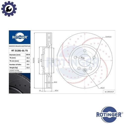 Brake disc 21281 gl - 2x, rt