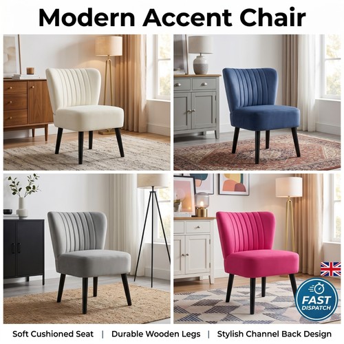 Velvet accent chair shell back - accent,