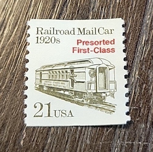 Scott 2265 railroad mail car - railroad,