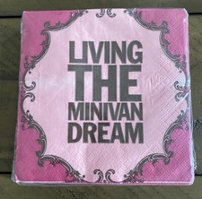 PIER 1 "LIVING THE MINIVAN DREAM" PAPER NAPKINS PINK NEW