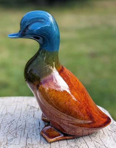 Vintage ceramic mallard duck - vintage,
