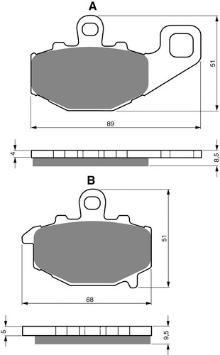 Brake disc pads rear h - disc,