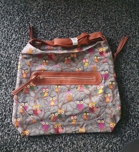 Ladies grey owl print - ladies,