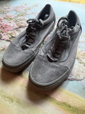 VANS Off The Wall Old School Grey Suede Trainers Size 6