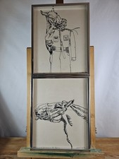 JACK CRABTREE 1976 AJAX PIT PONY LITHOGRAPHS SIGNED LIMITED EDITION COAL MINING