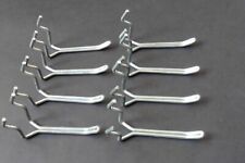 8 x Metal Pegboard Wall Hooks 5cm / 2" ~ Fits 19mm-25mm Board