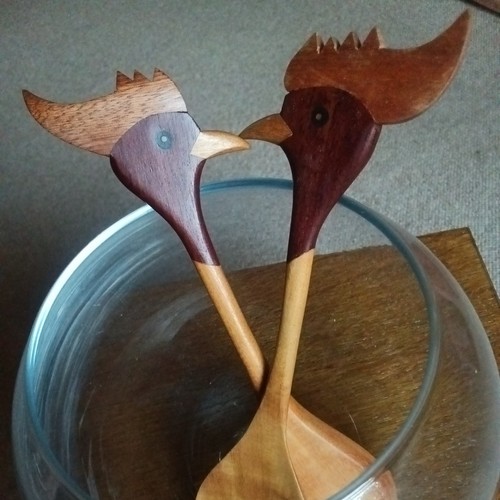 Wooden salad servers - servers, with