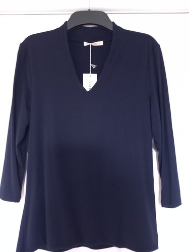 Woolovers navy jersey neck - jersey, v