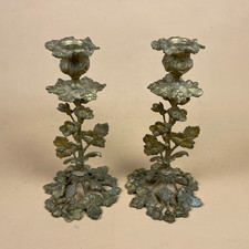 Antique Pair of Brass Gold