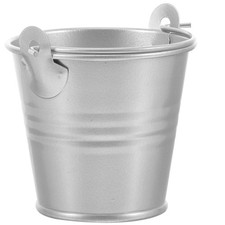  Small Bucket with Handle Tin Buckets Mini Basket Craft Round Container