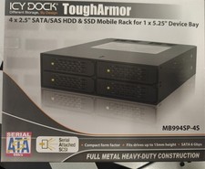 ICY DOCK ToughArmor MB994SP-4S, 4 Bay 2.5" SAS/SATA HDD/SSD RAID. 