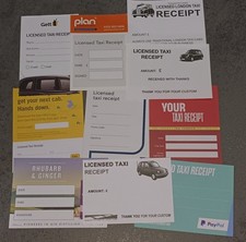 20 LICENSED TAXI RECEIPTS - 10