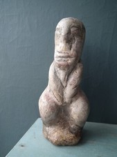Small hand ? carved stone statue figurine sculpture tribal ethnic man vintage ?