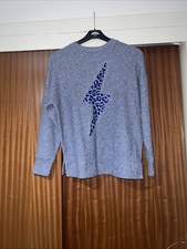 Womens Purple Soft Jumper F&f Autumn/winter Size 6 Uk Never Worn Lightning Bolt