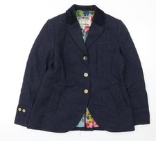 Joules Women's Blue Wool Tweed
