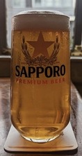 1 X Sapporo Beer Glass Japan