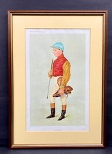 Jockey Frank Wootton Vanity Fair Print original by SPY mount and framed 1909