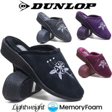 Ladies Wedge Memory Foam Slippers New Warm Comfort Fur Clog Spanish Mules Shoes