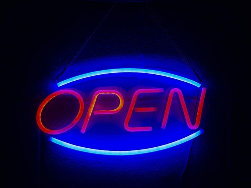 Led open shop sign neon - open,