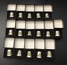 16 x Boxed Oakley Bone China Thimble - All The Same - Owl Picture
