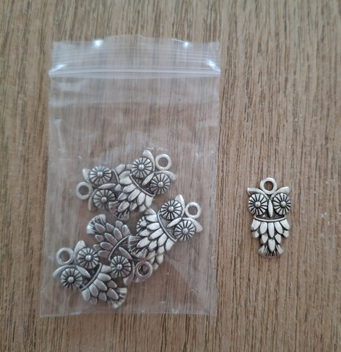 Tibetan silver metal - metal, owl