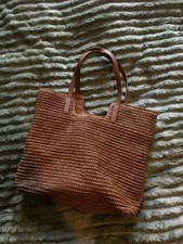 Ladies Primark Straw Weaved Beach/Town/Shopping Tote Bag with Zip Closure