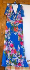 Scarlett & Jo Size 14 Evening dress, Royal Blue multi coloured floral