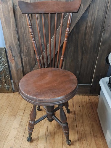 Antique spindle high back - spindle,