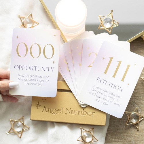 Angel number affirmation cards - angel,