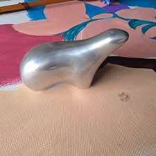 Hoselton Canada Polished Aluminium Bear Statue #1711,just under 4 inches Wide.