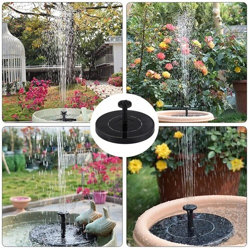 Solar power water fountain - water,