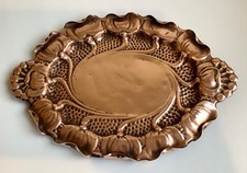 Antique Arts and Crafts Copper Tray Poppies Townshend & Co Circa 1900