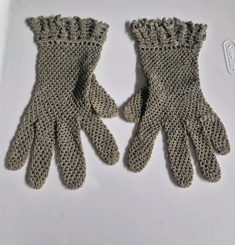 Pair 1940s lace green - 1940s,