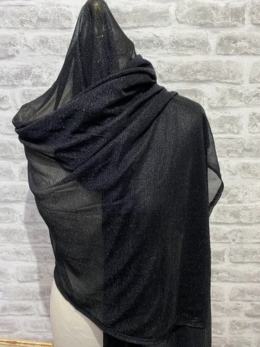 Chiffon stretchy sheer - , black